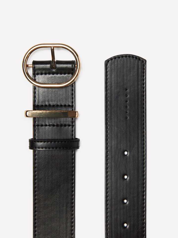 Black high waisted belt - women's belts - Black | Sisley image number 2
